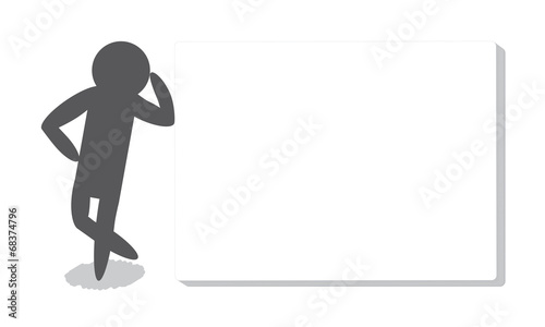 A man leaning on a whiteboard