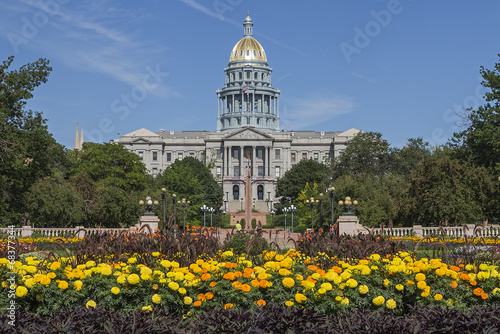 Obraz na płótnie Golden Dome of Colorado State Capitol Building in Denver w salonie