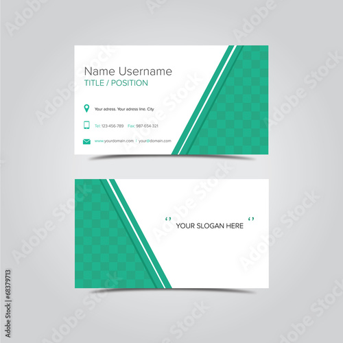 Flat business card template