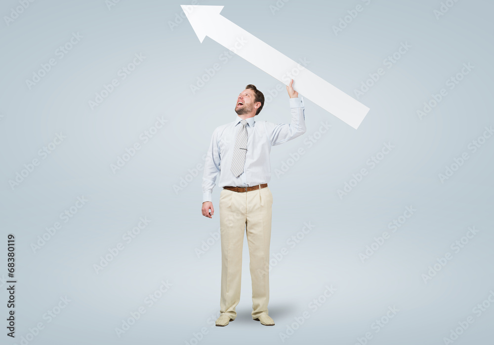 Businessman with arrow