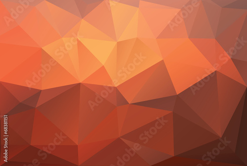 Fire triangle polygonal background