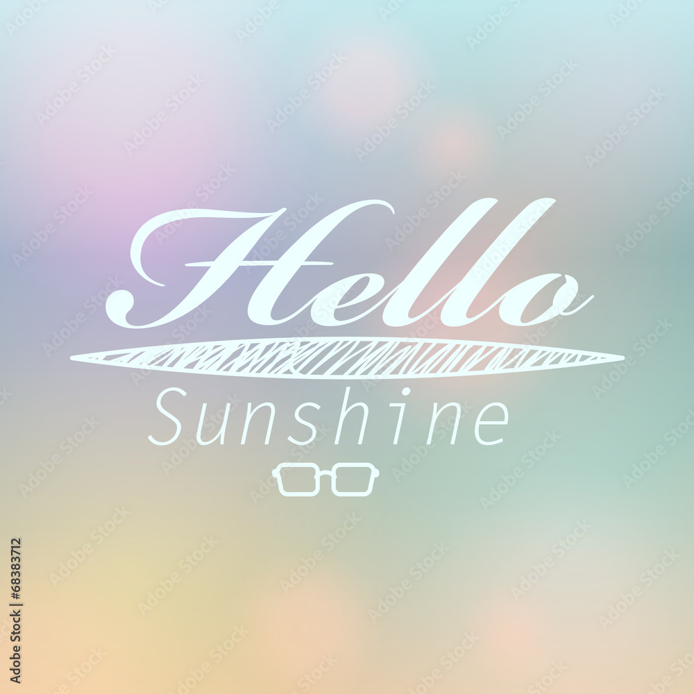 Obraz premium Colorful blurred hipster summer background with text
