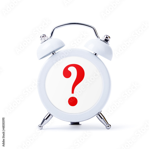 Alarm with a question mark inside