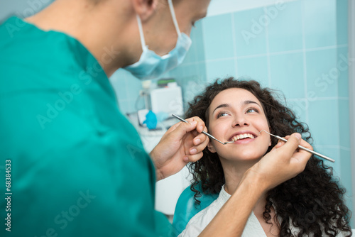 Smiling woman at dentist appointment