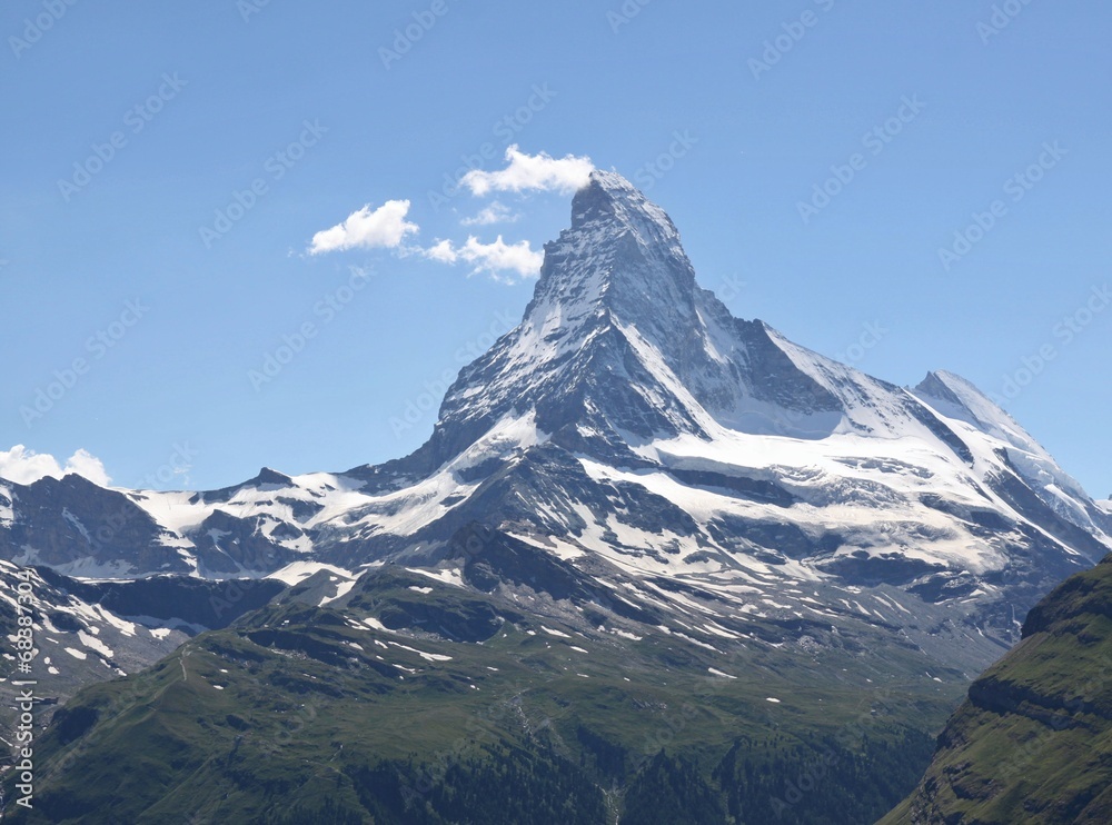 Beautiful mountain Matterhorn , Swiss Alps