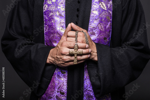 Slika na platnu Concept: prayer. Studio portrait
