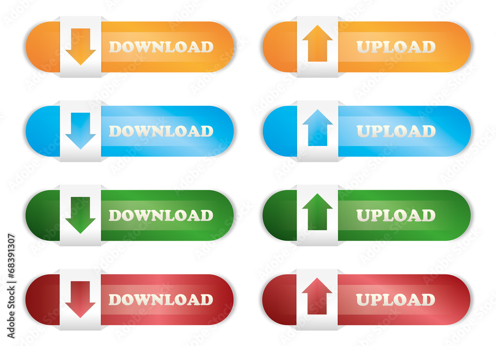 Download & Upload Buttons Set 0508 Download & Upload Buttons Set 0508