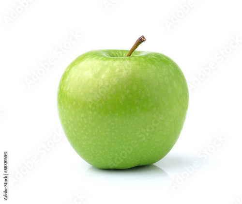 Billede på lærred green apple isolated on white background