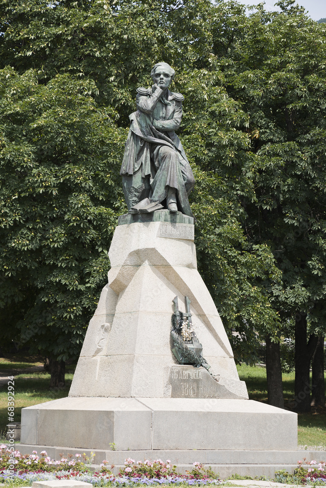 Obraz premium Monument to the poet Lermontov in Pyatigorsk, Russia