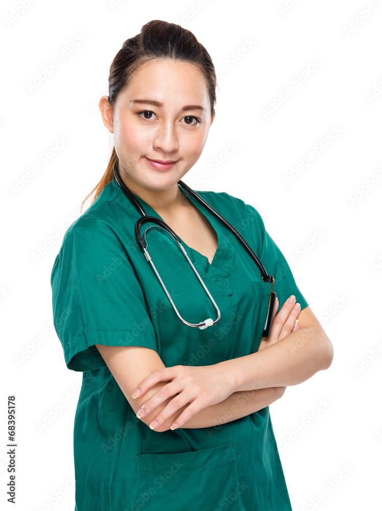 Asian mixed race female medical doctor Asian mixed race female medical doctor
