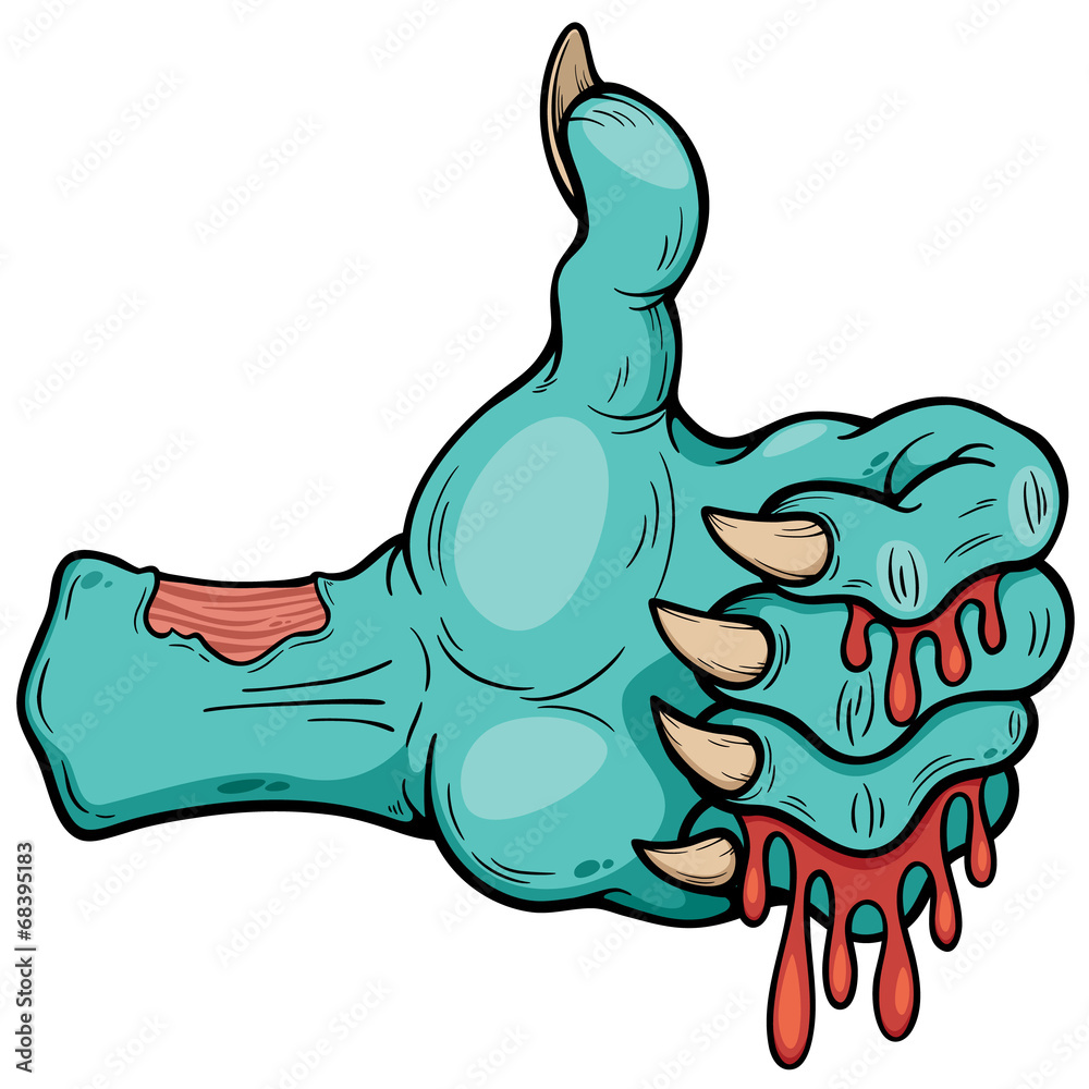 Fototapeta premium Vector illustration of Zombie hand
