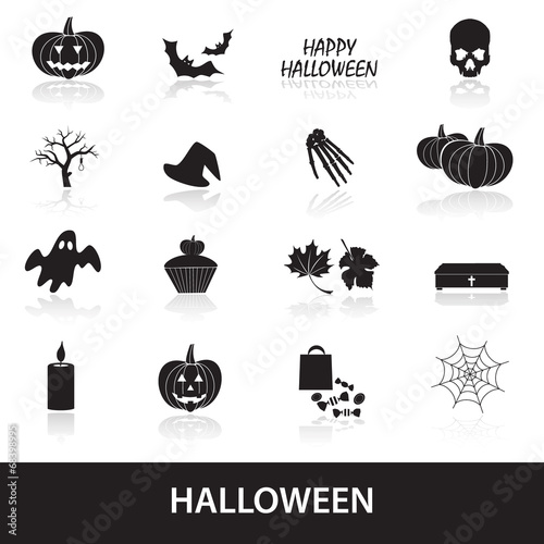 halloween icons set eps10