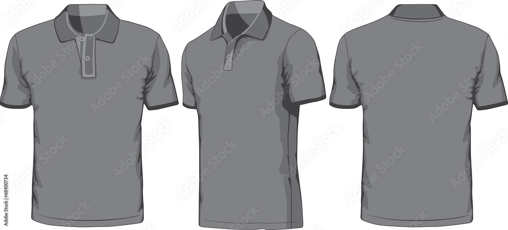 Views of blank polo-shirt. Vector illustration Stock Vector | Adobe Stock