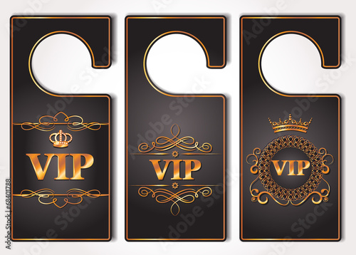 Set of vip door tags
