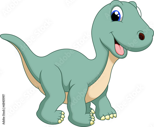 Cute  diplodocus cartoon
