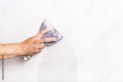 A man working with spatula