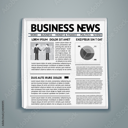 vector business newspaper