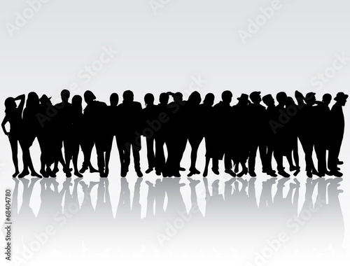 Group of people silhouettes