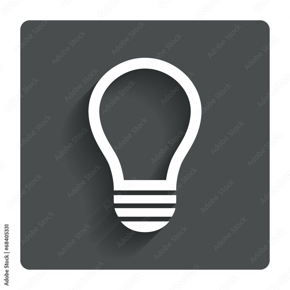 Light lamp sign icon. Idea symbol. Light lamp sign icon. Idea symbol.