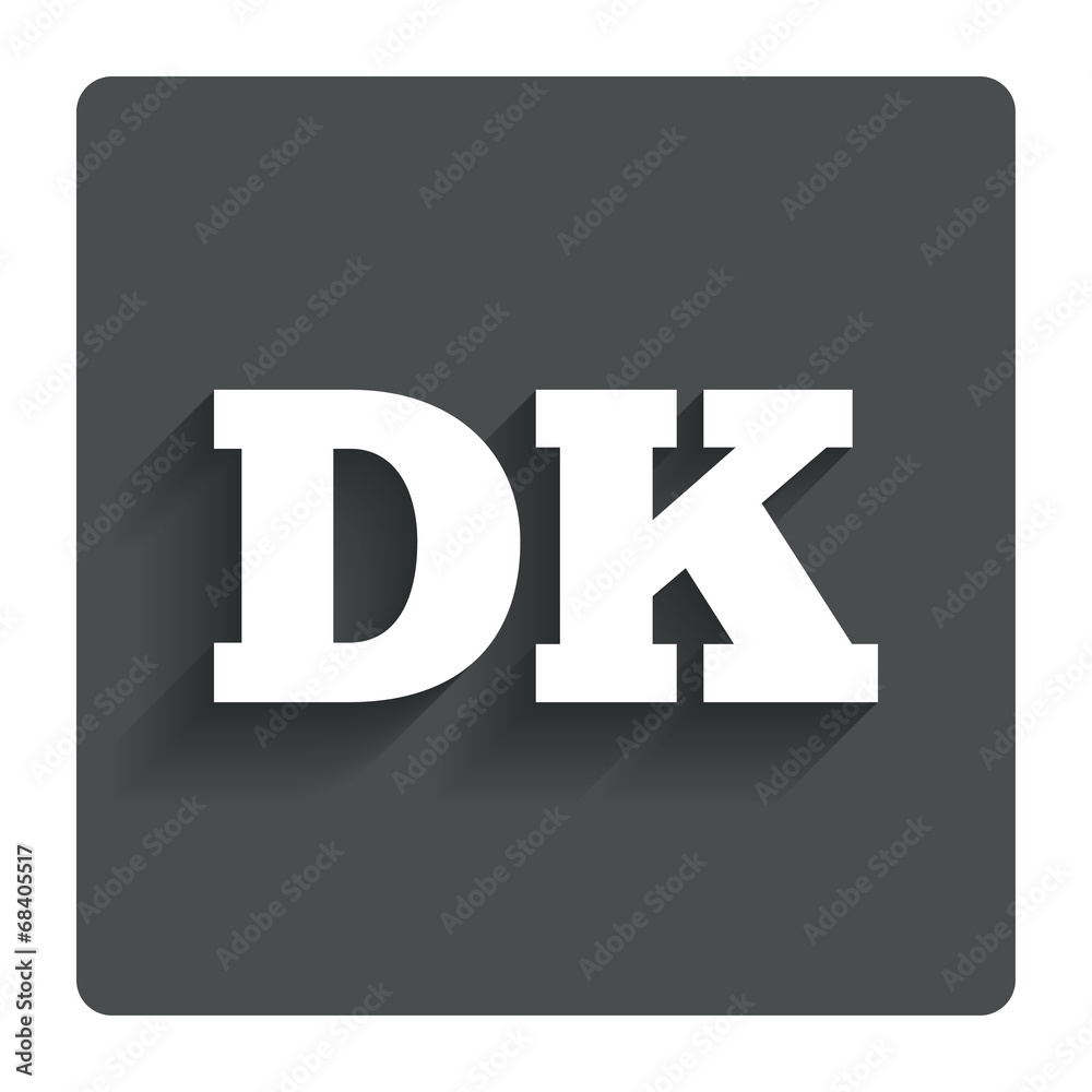 Denmark language sign icon. DK translation. Denmark language sign icon. DK translation.