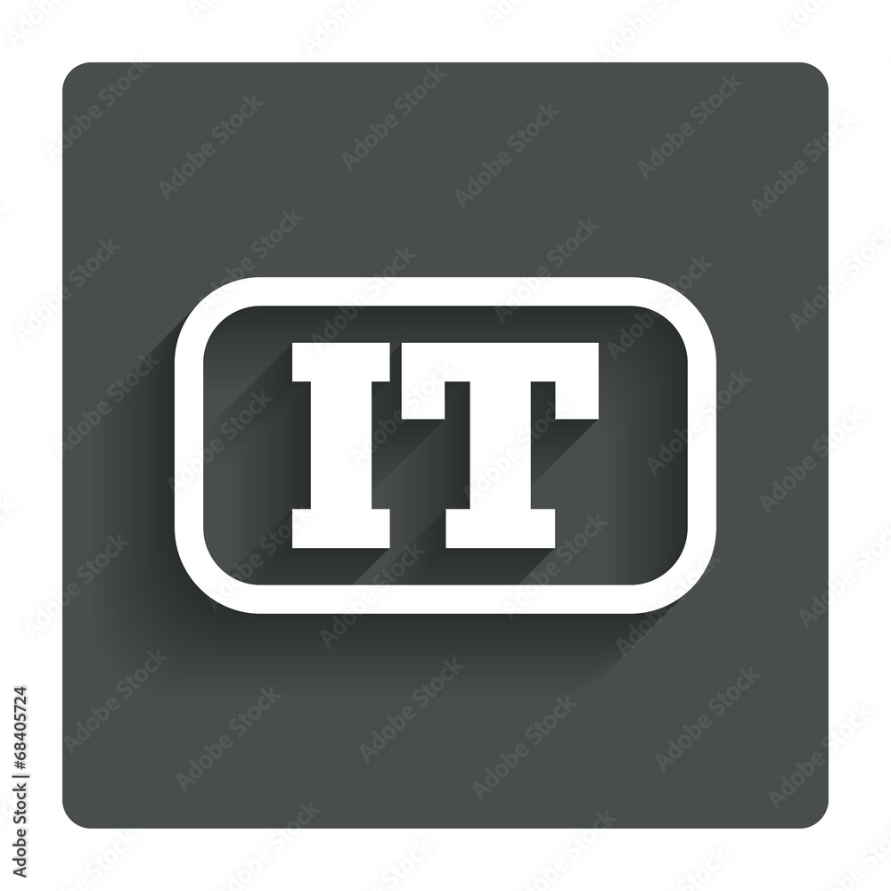 Italian language sign icon. IT Italy translation Italian language sign icon. IT Italy translation