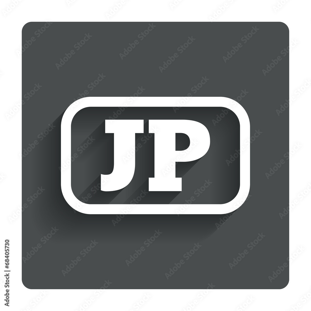 Japanese language sign icon. JP translation Japanese language sign icon. JP translation
