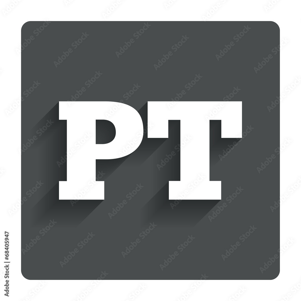 Fototapeta premium Portuguese language sign icon. PT translation