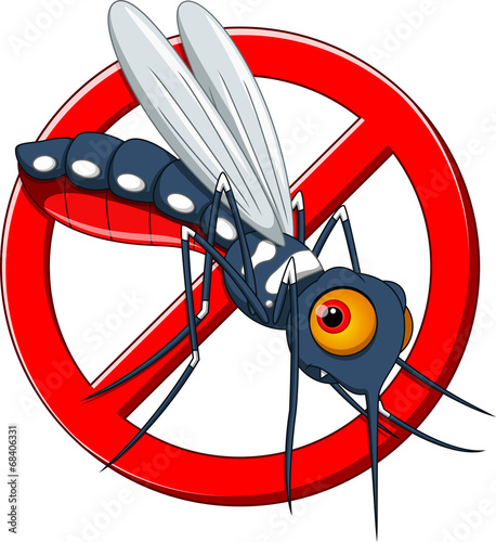 Stop mosquito cartoon