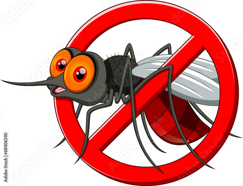 Stop mosquito cartoon