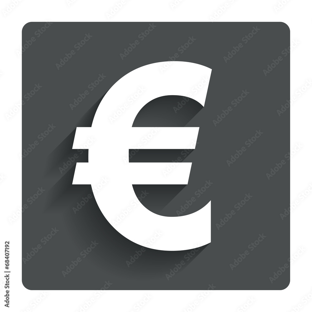Euro sign icon. EUR currency symbol. Euro sign icon. EUR currency symbol.