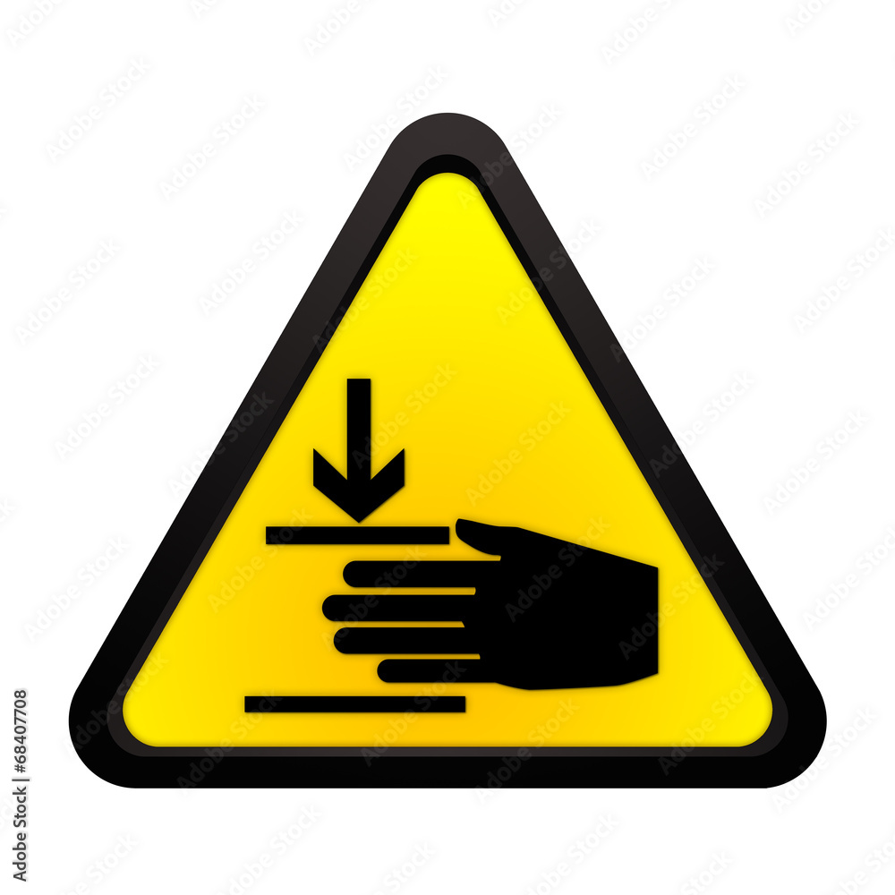 Warnhinweis Handverletzung Warnhinweis Handverletzung