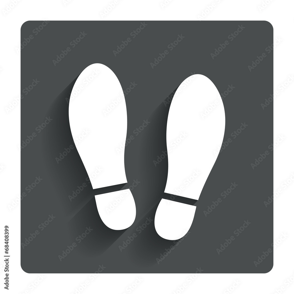 Imprint shoes sign icon. Shoe print symbol Imprint shoes sign icon. Shoe print symbol