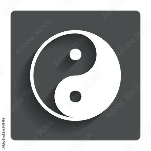 Ying yang sign icon. Harmony and balance symbol.