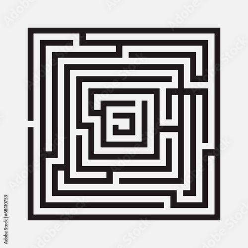 Maze, square, vector illustration