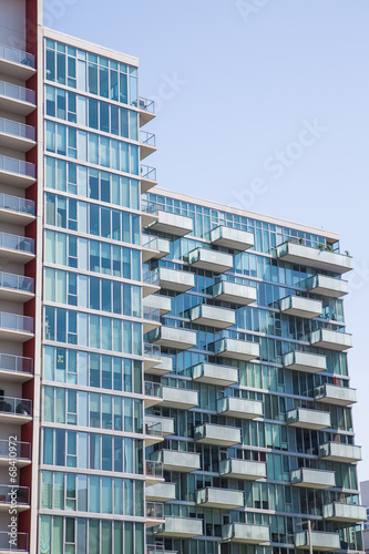 Balconies on Condos by Office Tower