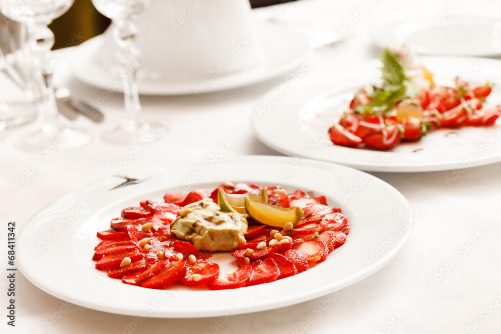 strawberry carpaccio strawberry carpaccio