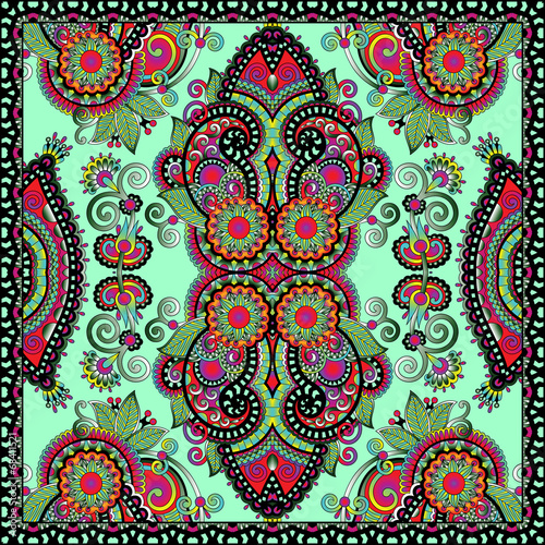 Traditional ornamental floral paisley bandanna