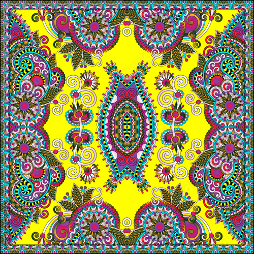 Traditional ornamental floral paisley bandanna