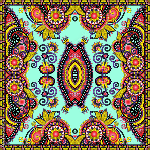 Traditional ornamental floral paisley bandanna