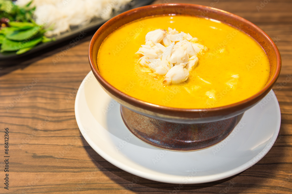 noodles fish curry crab noodles fish curry crab