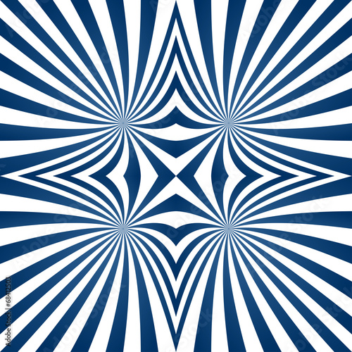 Blue hypnotic curved stripe background