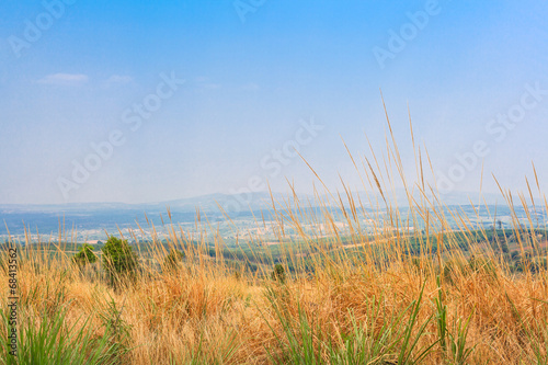 abstract nature mountain view and blue sky background