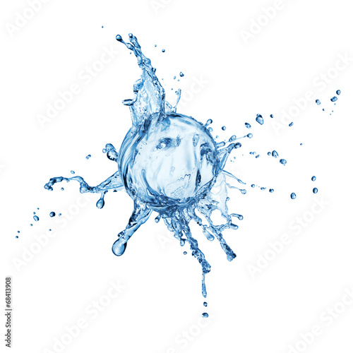 water splash on the sphere