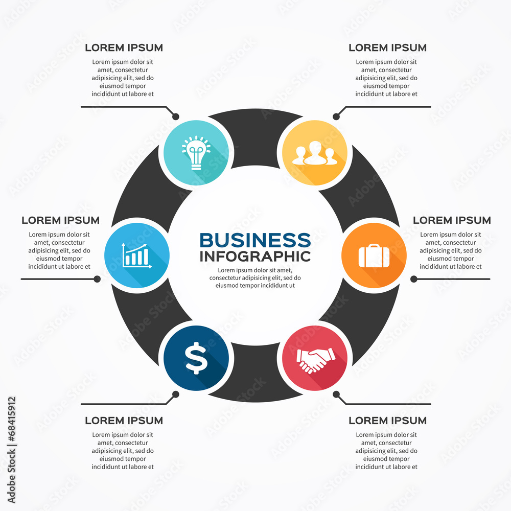 Modern vector infographic for business project Modern vector infographic for business project