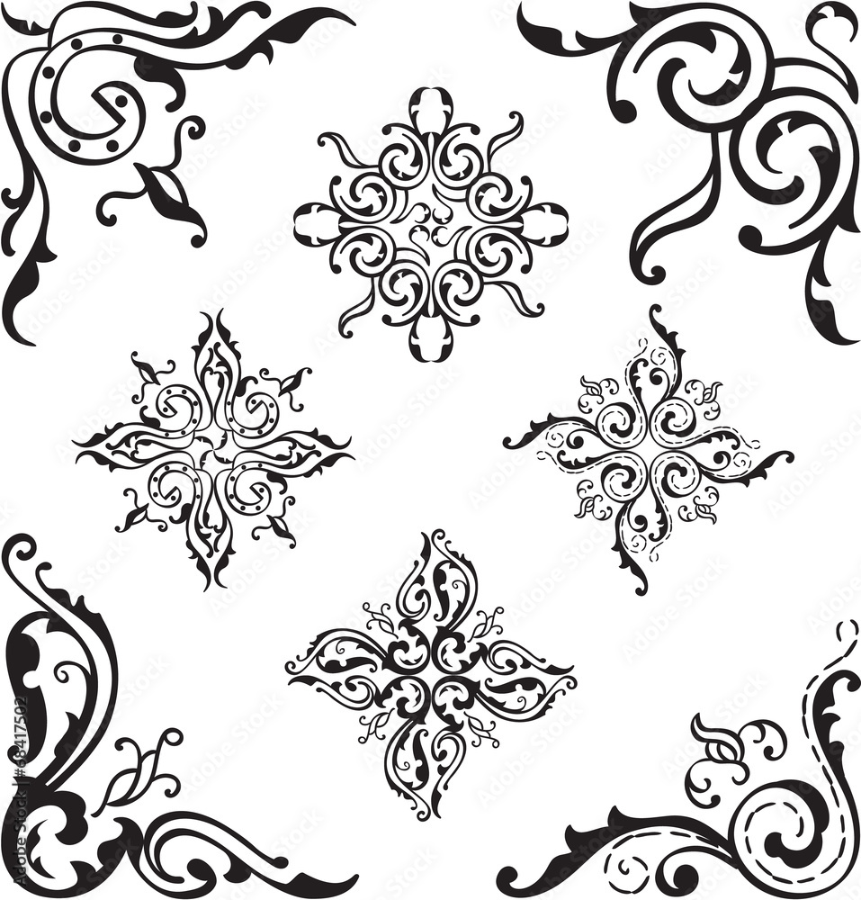 Corner ornate art set