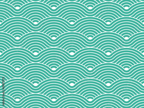 Curvy waves repetitive pattern vector texture background