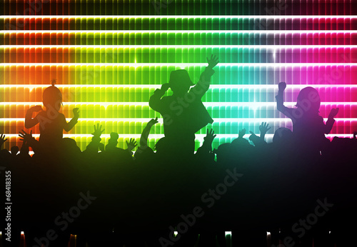 Dancing children silhouettes