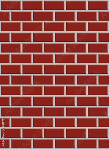 seamless a red brick wall with shading in the corners