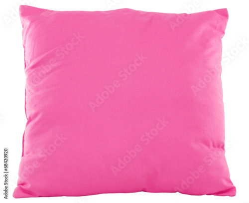 Obraz na płótnie One pink pillow isolated on white