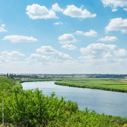 cloudy sky over river